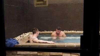 Fit and muscular guys rimming and fucking in a jacuzzi