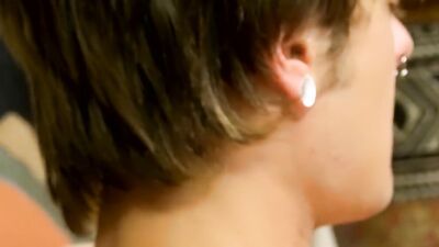 Two cute little twinks use a flashlight for naughty play