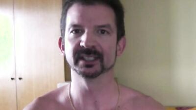 Bearded stud gives anatomy lessons before using anal toys and masturbating