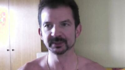 Bearded stud gives anatomy lessons before using anal toys and masturbating