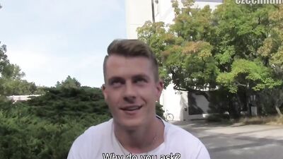 Hot young guy with a chiseled body dicked down outdoors