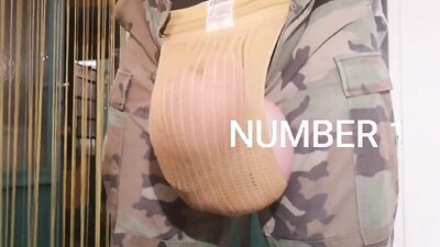 Perverted guy teases with kinky underwear and cums multiple times