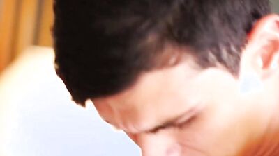 Sporty twinks go back inside for a make out session before fucking