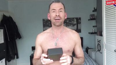 Striking stud jerks off while testing out kinky sex toys