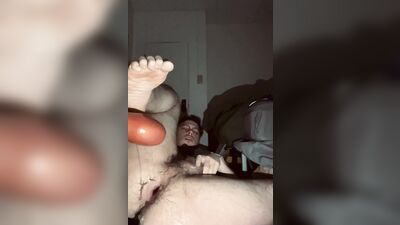 Perverted guy stretches his asshole with toys and his fist