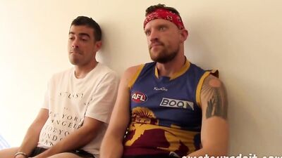 Studs dick sucking after a dirty interview and fucking hard