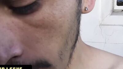 Skinny Latino takes a fat dick to suck it and anal ride