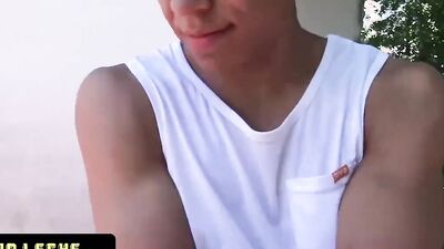Young Latino gives head and takes a dick in his ass