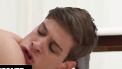 Striking twink seduced by a horny stud and rammed rough