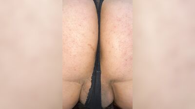 Kinky dude in sexy panties bends over and shows his asshole