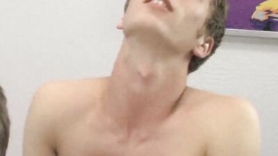Amateur twinks make out with a passion and fuck hard