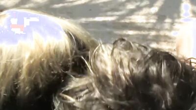 Gorgeous twinks make out outdoors and fuck in the sun