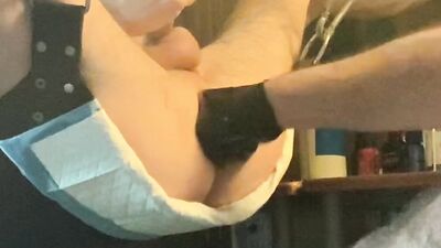 Perverted dude loves having a fist shoved in his tight ass