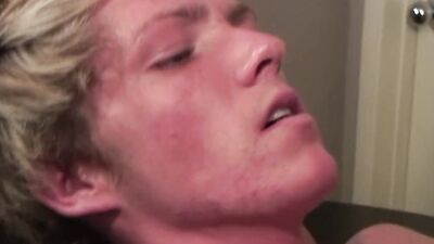 Lovely blonde twink bent over for anal banging after blowjobs