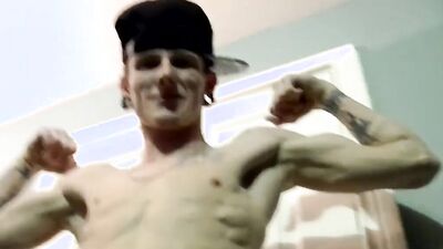 Skinny twinks tease with their fit bodies before blowjobs and fucking
