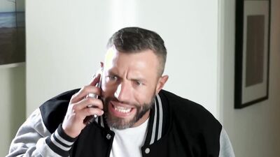 Handsome hunk with a sexy beard fucks a lovely twink