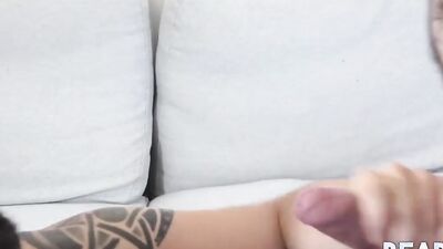 Handsome hunks with beard and body hair fuck after oral