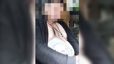Chubby amateur relaxes and films himself stroking his hard cock