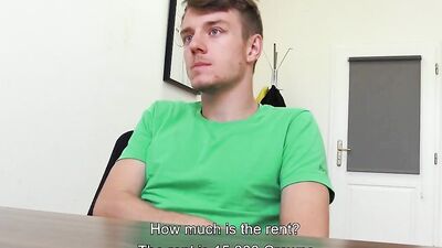 Cute twink goes to an audition to suck dick and ride it