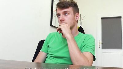 Cute twink goes to an audition to suck dick and ride it