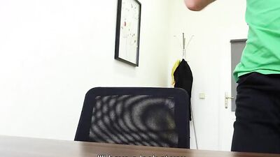 Cute twink goes to an audition to suck dick and ride it