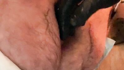 Perverted dude loves to have a fist in his ass