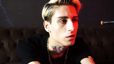 Cute blond twink plays a game but ends up sucking dick