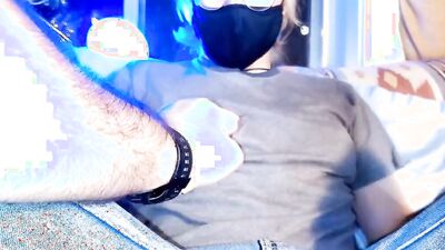 Naughty tboy loves having his dick and nipples teased on camera