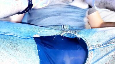 Naughty tboy loves having his dick and nipples teased on camera