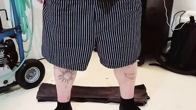Naughty amateur strips naked and bends over to show his asshole