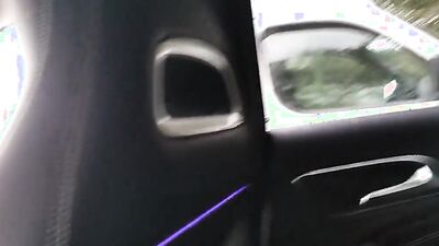 Hot stud with a big cock jerks off in his car