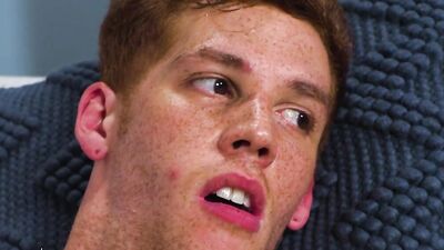 Hot jock with athletic body and freckles jerks off solo