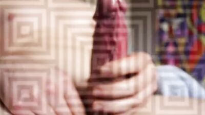 Naughty guy grabs and squeezes his hard cock for the camera