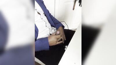Talking to the customer while I am jerking off at work