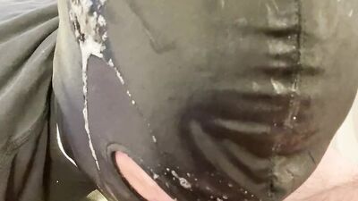 This sissy cocksucker can't get enough of this straight alpha's cum