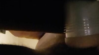 Close-up of Fleshlight fuck and c7m