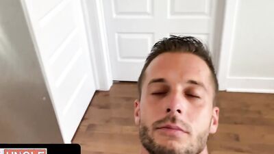 Two naughty gay lads are fucking after giving each other a handjob