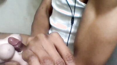 (XandHand) Jerking off til I creampie my sex doll while it rides me