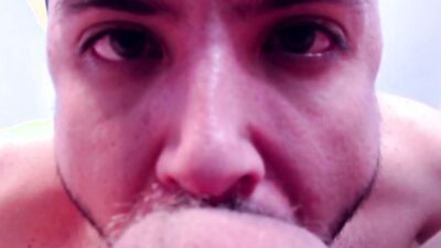 Face fuck and eat cum
