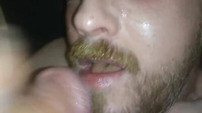 Bearded Stud Anal Dildo, Piss Drinking, Self-Facial, & Cum Play