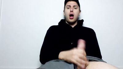 Edging my 8 inch fat cock