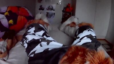 Fursuiter POV masturbating and moaning