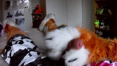Fursuiter POV masturbating and moaning