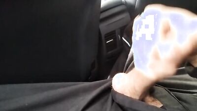 Dirty Man Masturbating Big Fat Cock in Car at Work Break! Hot!