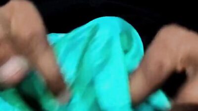 Handjob with mom’s green satin silky suit salwar(07)