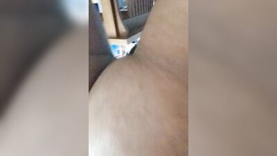 Kinky black guy spreads his tight asshole and jerks off