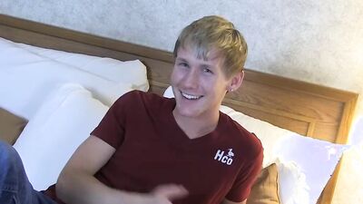 Cute twink Hayden Chandler masturbates and anal plays solo