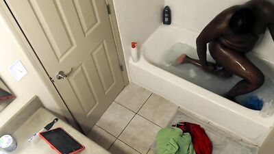 Black hot guy shaved has body