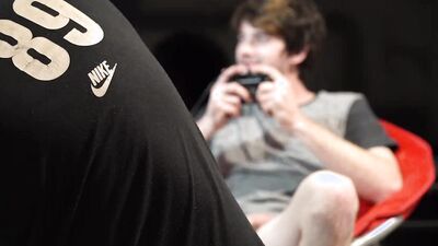 sucked my straight friend when he is gaming