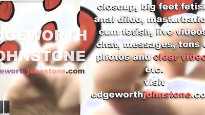 EDGEWORTH JOHNSTONE – foot rubbing, CENSORED, Mature crossdresser, male foot fetish with sexy feet